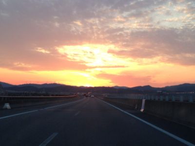 帰りの高速道路